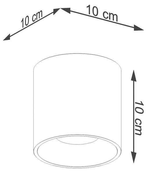 Sollux Φωτιστικό οροφής Orbis 1,1xGU10/10w, Χρώμα χρυσό