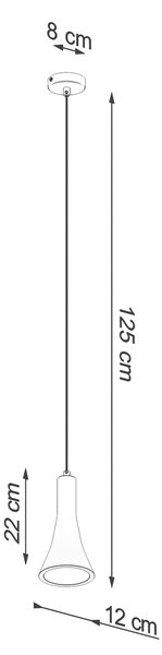 Sollux Κρεμαστό φωτιστικό Rea 1,1xE14/12w, Χρώμα γκρί