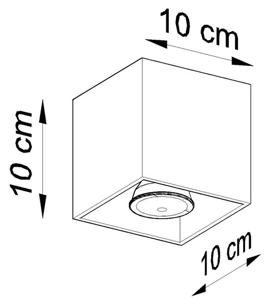 Sollux Φωτιστικό οροφής Hati 1,1xGU10/10w, Χρώμα γκρί