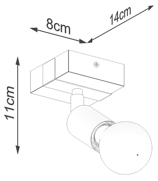 Sollux Φωτιστικό οροφής Zuca 1,1xE27/15w, Χρώμα μαύρο/ ξύλο