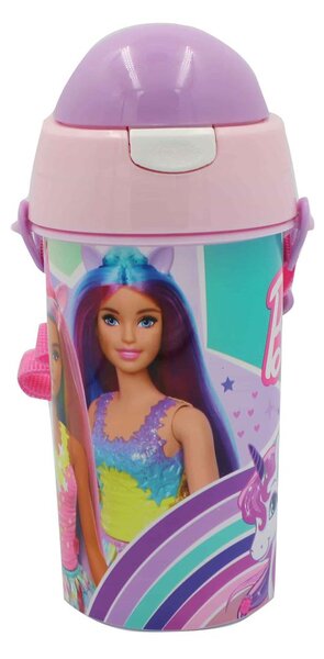 Παγούρι 500ml Με Καλαμάκι Gim FD Barbie 571-20209
