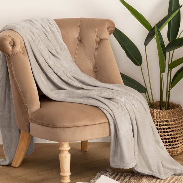 Κουβέρτα Καναπέ Fleece (130x180) A-S Flannel Linen 156047D