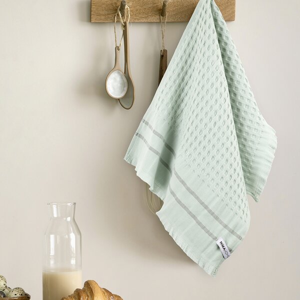 Ποτηρόπανο Πικέ (40x60) Nima Waffle Mint