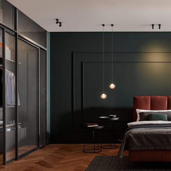Wever & Ducré Lighting WEVER DUCRÉ LED προβολέας οροφής Ceno μαύρος 2.700 K μονός, ρυθμιζόμενος, Μαύρο, Σαλόνι / τραπεζαρία, Αλουμίνιο, σύγχρονο