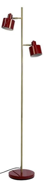Dyberg Larsen Φωτιστικό δαπέδου Ocean, σκούρο κόκκινο, 160 cm, 2 φτερά., Κόκκινο, Σαλόνι / τραπεζαρία, Μέταλλο, Σκανδιναβικό
