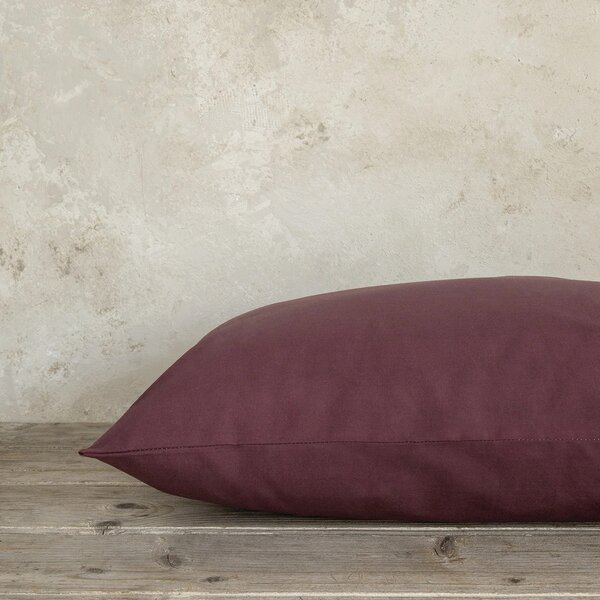 Ζεύγος Μαξιλαροθήκες (52x72) Nima Unicolors SS24 Deep Bordeaux