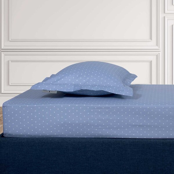 Ζεύγος Μαξιλαροθήκες Oxford (50x70) Greenwich Polo Club Loft Dots 2503 Ciel