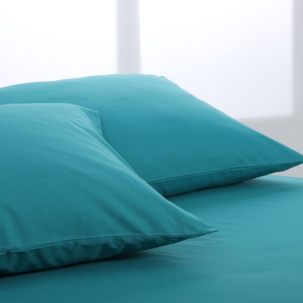 Ζεύγος Μαξιλαροθήκες (52x72) Silk Fashion Essential Teal Blue