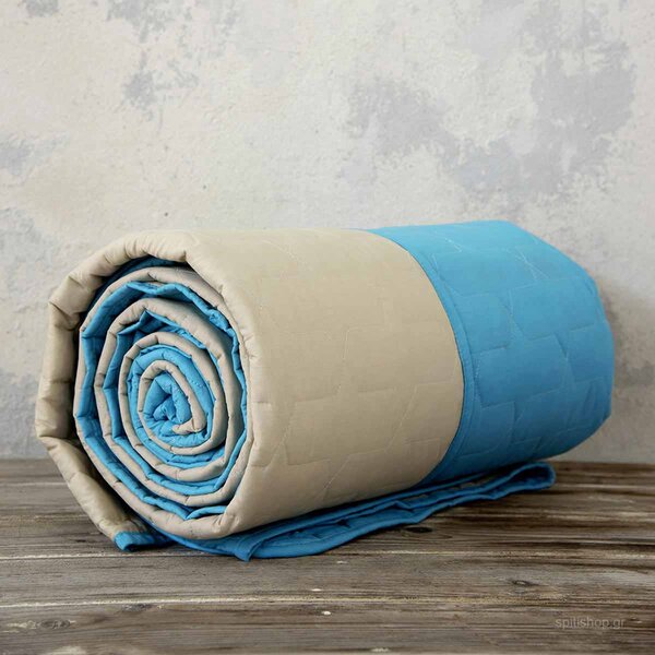 Κουβερλί Μονό (160x240) 2 Όψεων Nima Bed Linen Deploy Petrol/Mexican Beige
