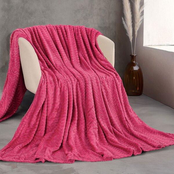 Κουβέρτα Fleece Υπέρδιπλη (220x240) Rythmos Harmonie Φουξια