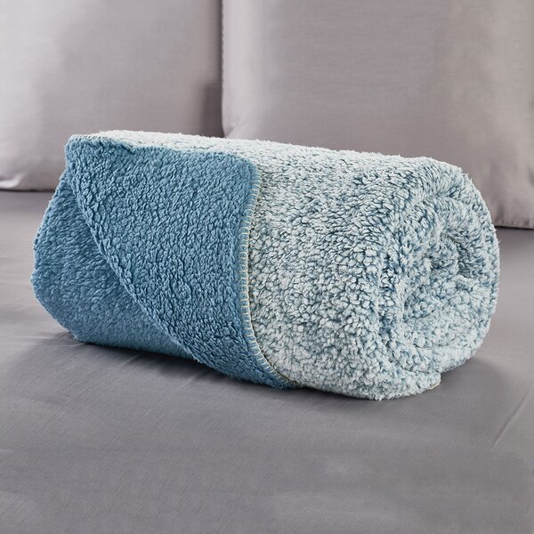 Κουβέρτα Fleece Μονή Με Γουνάκι (160x200) Whitegg KB156 5-Blue