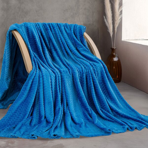 Κουβέρτα Fleece Υπέρδιπλη (220x240) Rythmos Harmonie Μπλε