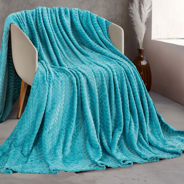 Κουβέρτα Fleece Υπέρδιπλη (220x240) Rythmos Harmonie Τυρκουαζ