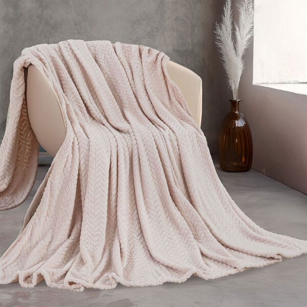 Κουβέρτα Fleece Υπέρδιπλη (220x240) Rythmos Harmonie Μπεζ