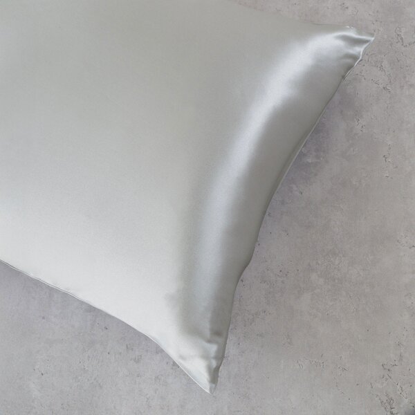 Μεταξωτή Μαξιλαροθήκη (50x70) Rythmos Silk Sleep Grey