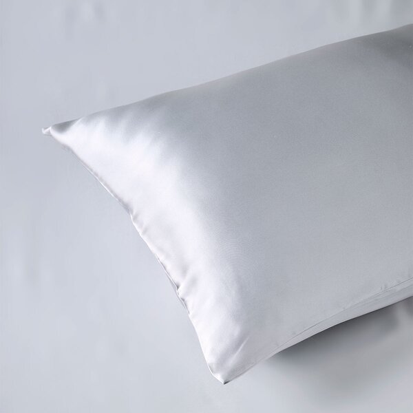 Μεταξωτή Μαξιλαροθήκη Με Φερμουάρ (50x75) Kentia Stylish Silk Z22b-Light Grey