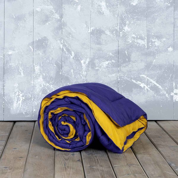 Πάπλωμα Υπέρδιπλο (220x240) 2 Όψεων Nima Bed Linen Abalone AW2022 Blue/Mustard Beige