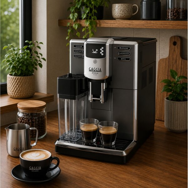 Καφετιέρα Espresso Gaggia Anima Class RI8759/01 με ισχύ 1500W, πίεση 15 bar και μύλο άλεσης