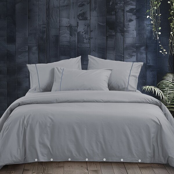 Παπλωματοθήκη Υπέρδιπλη (Σετ 240x220) Nautica By Nef-Nef Homeware Nau Wave Solid Silver