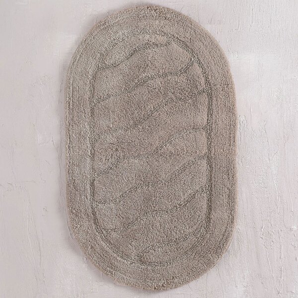 Πατάκι Μπάνιου Οβάλ (50x80) Rythmos Oval Μπεζ