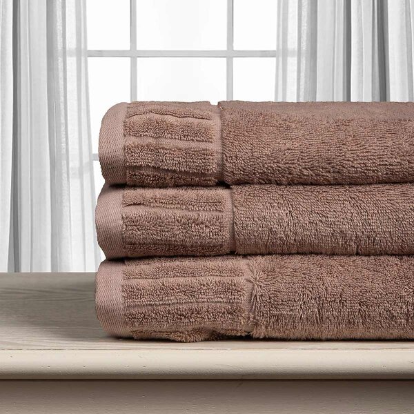 Πετσέτα Προσώπου (50x100) Silk Fashion Μελωδία 600gsm L.Brown