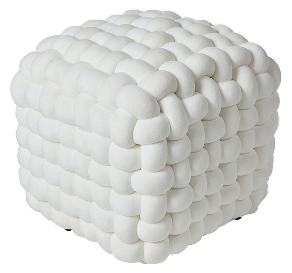 Πουφ (43x43x40) Das Home Stool Line 2275 White