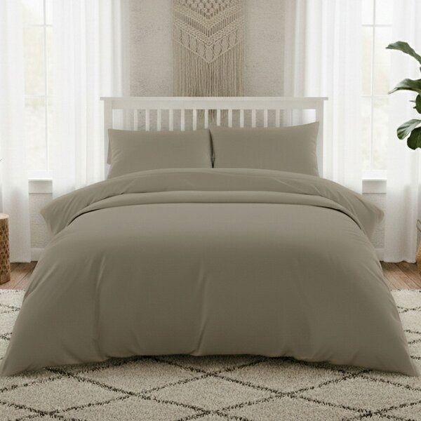 Σεντόνι Υπέρδιπλο Με Λάστιχο (160x200+35) Melinen Lavish Satin Olive/Grey Olive/Grey