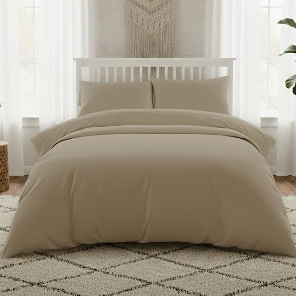 Σεντόνι Υπέρδιπλο Με Λάστιχο (160x200+35) Melinen Lavish Satin Beige Beige