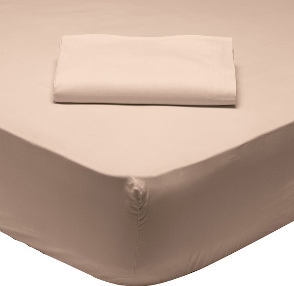 Σεντόνι King Size Με Λάστιχο (180x200+35) Das Home Best Line 1002 Μπεζ