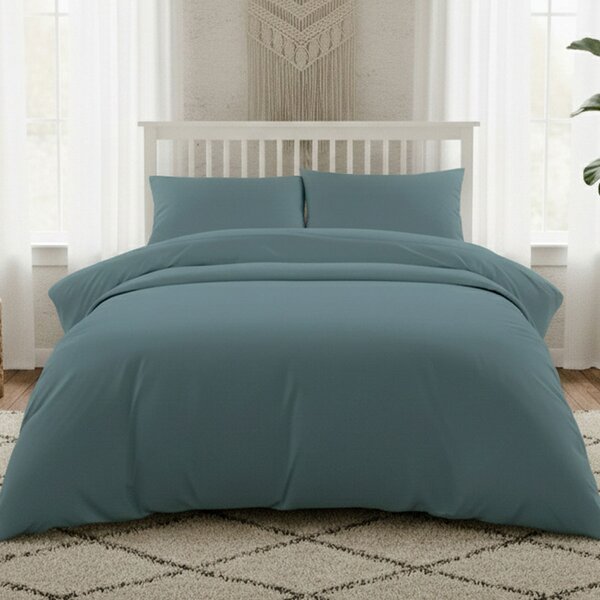 Σεντόνι King Size Με Λάστιχο (180x200+35) Melinen Lavish Satin D.Aqua Dark Aqua