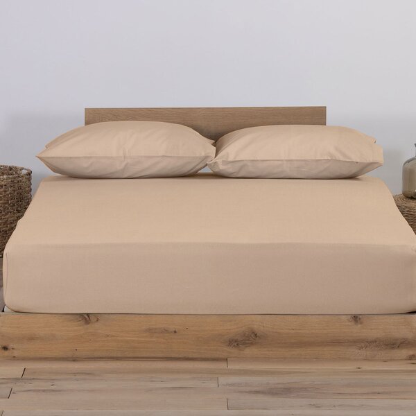 Σεντόνι Μακό Μονό Με Λάστιχο (100x200+30) Nef-Nef Homeware Jersey Beige