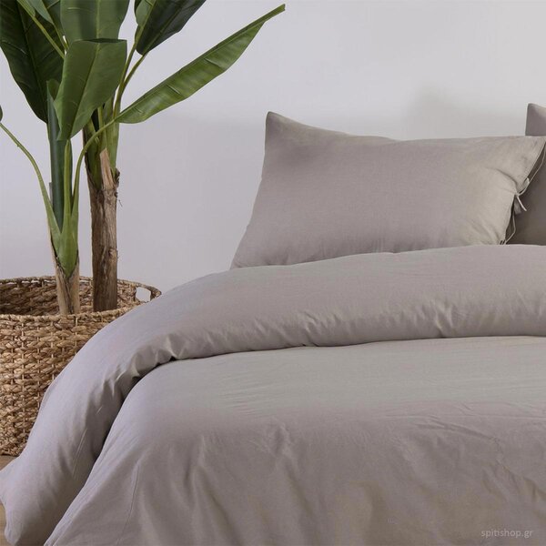 Σεντόνι Μονό Επίπεδο (170x270) Nef-Nef Homeware Cotton Linen Beige