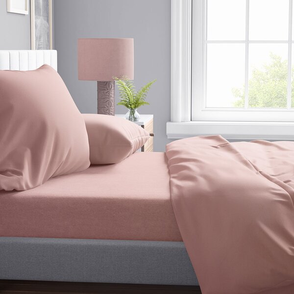 Σεντόνι Υπέρδιπλο Επίπεδο (220x240) Dimcol Solid 503 Dusty Rose