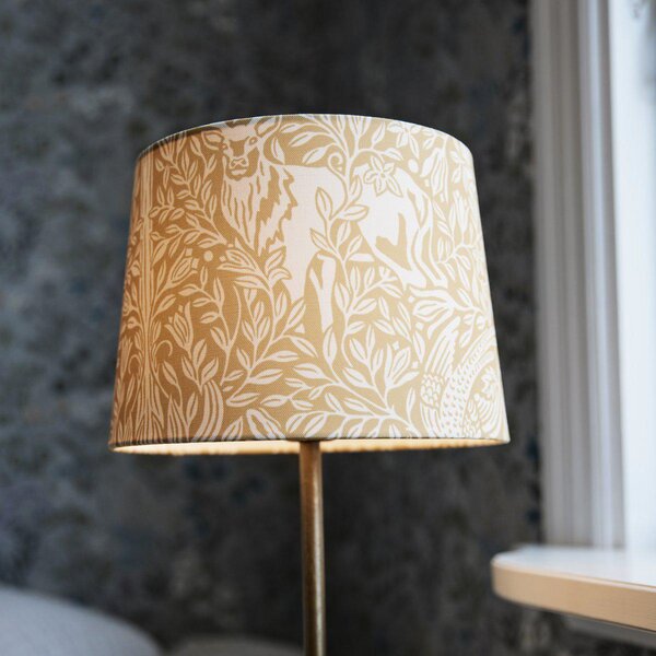 PR Home Επιτραπέζια λάμπα BASE ELDERTREE, κίτρινη, ύψος 58 cm, ύφασμα, Κίτρινο, Σαλόνι / τραπεζαρία, Μέταλλο