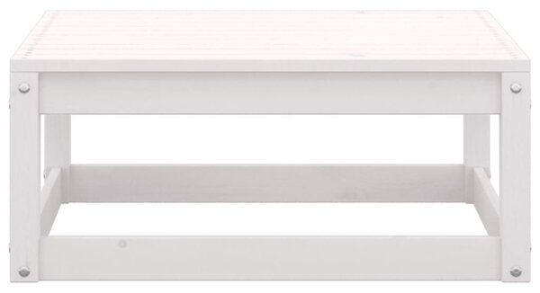 Σαλόνι Κήπου Σετ 5 Τεμαχίων Λευκό από Μασίφ Ξύλο Πεύκου - Λευκό