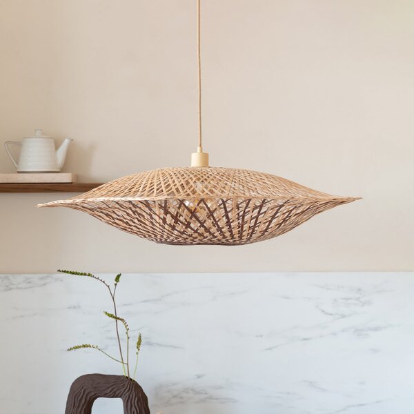 Good & Mojo GOOD MOJO Κρεμαστό φωτιστικό Madura, Ø 60 cm, φυσικό/καφέ, μπαμπού, ρυθμιζόμενος, Ξύλου, Σαλόνι / τραπεζαρία, Μπαμπού, σχεδιασμός