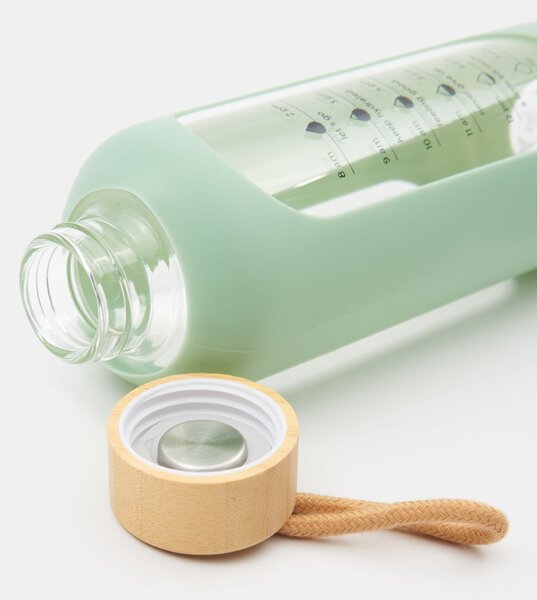 Sinsay - Γυάλινο μπουκάλι με κλίμακα κινήτρου - πρασινο παλ
