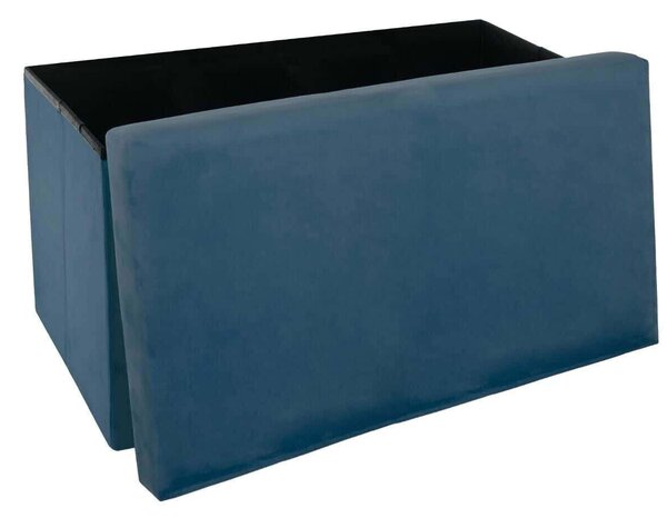 Ταμπουρέ Με Αποθηκευτικό Χώρο (76x38x38) A-S Tess Velvet Blue 156911A
