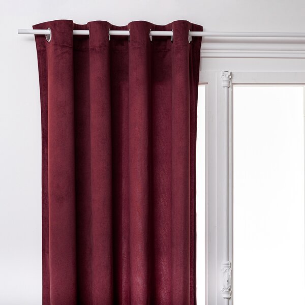 Κουρτίνα Βελουτέ (140x260) Με Τρουκς A-S Lilou Garnet Red 146202J