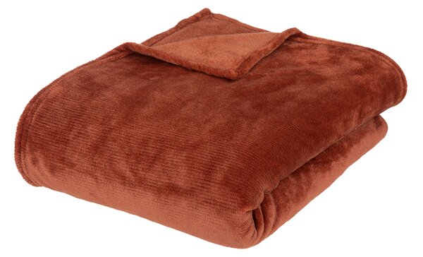 Κουβέρτα Fleece Ημίδιπλη (180x230) A-S Flannel Terracotta 156048I