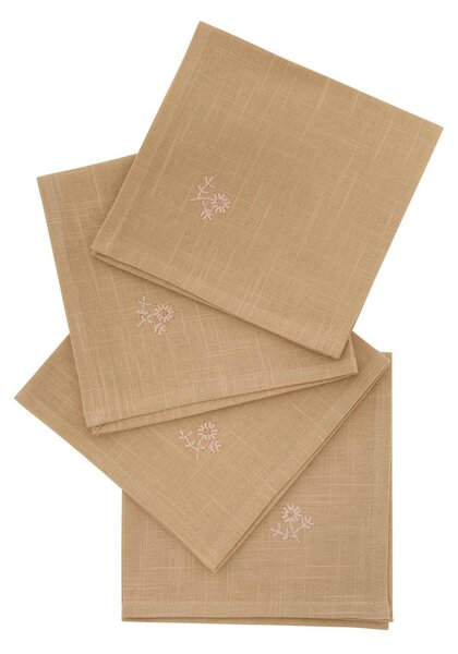 Πετσέτες Φαγητού (Σετ 4τμχ) A-S Joy Beige 215376B