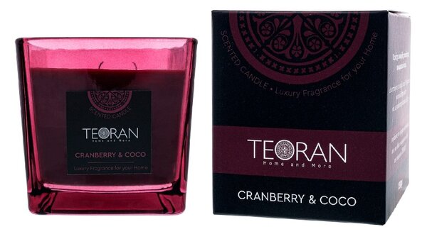 Αρωματικο κερί Cranberry Coco τετράγωνο 210 γρ της Teoran (pa_διάσταση: αρωματικο-κερί-cranberry-coco-τετράγωνο-210-γρ-τετρά)