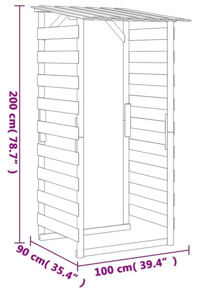 VidaXL Πέργκολες με Οροφή 3 τεμ. 100x90x200 εκ. από Εμποτισμένο Πεύκο