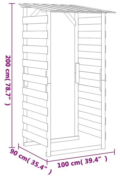 VidaXL Πέργκολες με Οροφή 2 τεμ. 100x90x200 εκ. από Εμποτισμένο Πεύκο