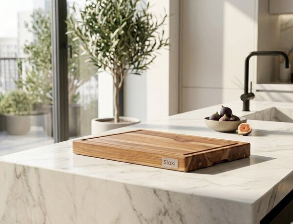 Επιφάνεια Κοπής Siaki από Ξύλο Teak με διαστάσεις 40x30x4cm