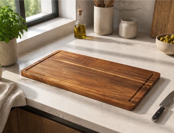 Επιφάνεια Κοπής Excellent Houseware από Ξύλο Ακακίας με διαστάσεις 37x25x1.6cm