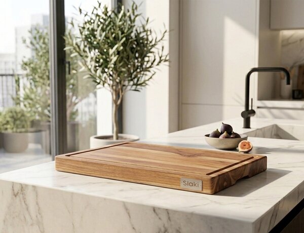 Επιφάνεια Κοπής Siaki από Ξύλο Teak με διαστάσεις 45x35x4cm