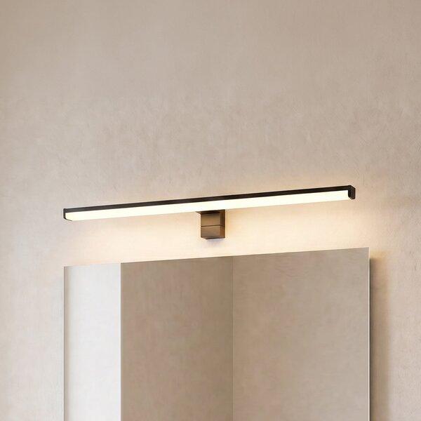 Trio Lighting Φωτιστικό τοίχου Lino LED, μαύρο ματ/λευκό, Μαύρο, Μπάνιο, Μέταλλο, σύγχρονο