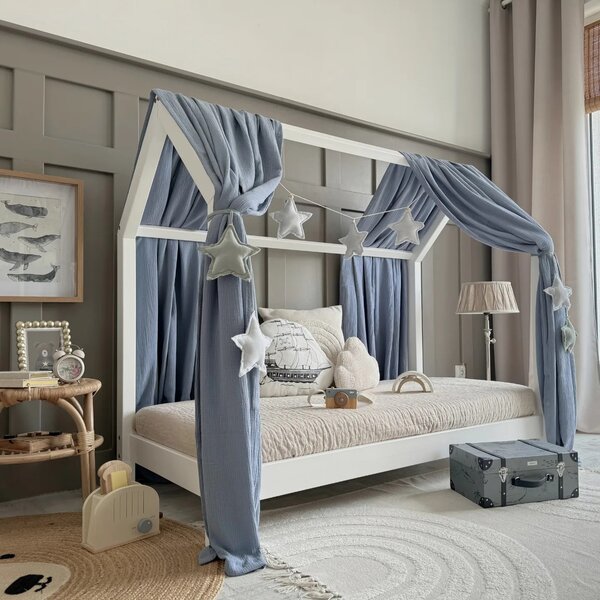 Κουρτίνα Οροφής Bianco Bed Blue Luletto