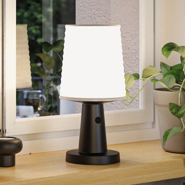 Paulmann LED ηλιακή επιτραπέζια λάμπα Ilanga, ανθρακί, 30 εκ., IP44, ρυθμιζόμενος, Μαύρο, Πλαστικό, σύγχρονο, Ηλιακά φώτα